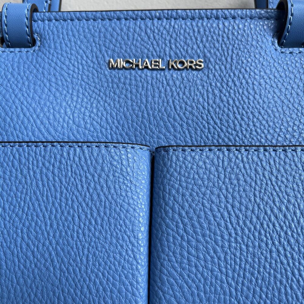 Michael Kors Bag Jet Set Medium Vegan Leather Double Pocket Tote south Pacific - Picture 2 of 11